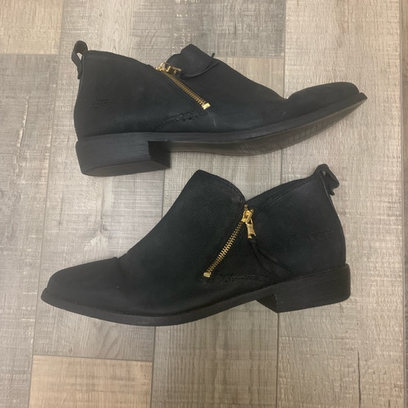UGG Australia Womens Glee Black Ankle Boots Size 11 - Picture 3 of 10
